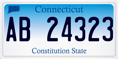 CT license plate AB24323