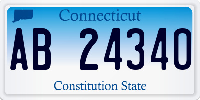 CT license plate AB24340