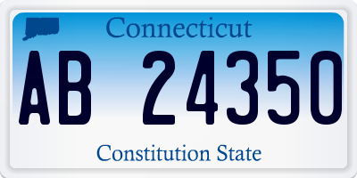 CT license plate AB24350