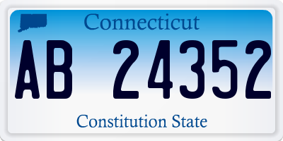 CT license plate AB24352