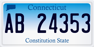 CT license plate AB24353