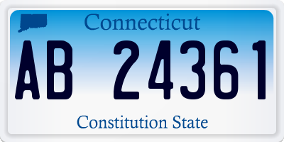 CT license plate AB24361