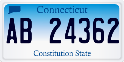 CT license plate AB24362
