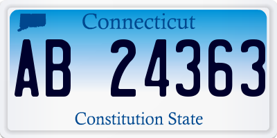 CT license plate AB24363