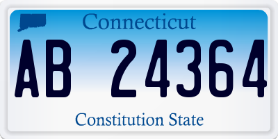 CT license plate AB24364