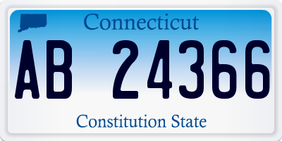 CT license plate AB24366