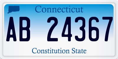 CT license plate AB24367