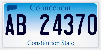 CT license plate AB24370