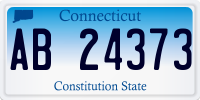 CT license plate AB24373