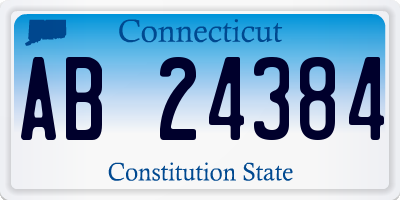 CT license plate AB24384