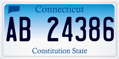 CT license plate AB24386