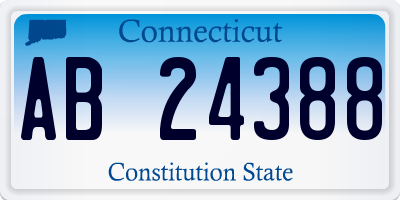 CT license plate AB24388