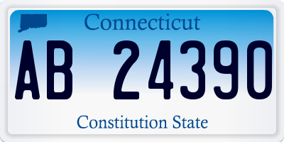 CT license plate AB24390
