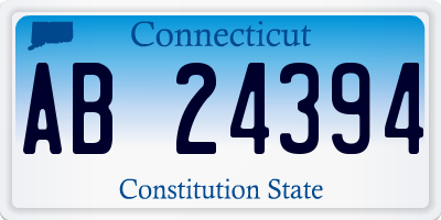 CT license plate AB24394