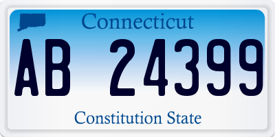 CT license plate AB24399