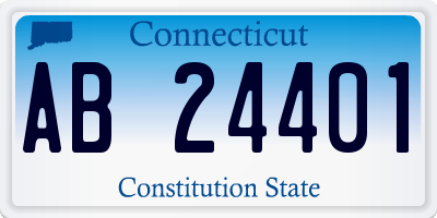 CT license plate AB24401