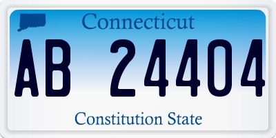 CT license plate AB24404