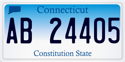 CT license plate AB24405