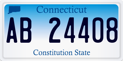 CT license plate AB24408