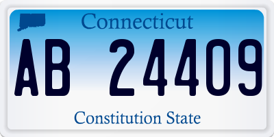 CT license plate AB24409