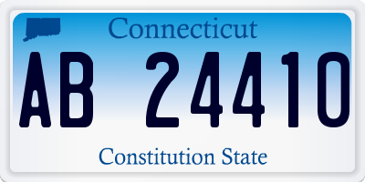CT license plate AB24410