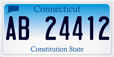 CT license plate AB24412