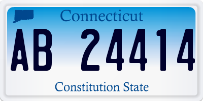 CT license plate AB24414