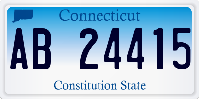 CT license plate AB24415