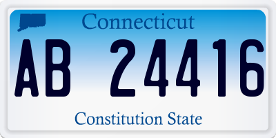 CT license plate AB24416