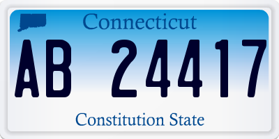 CT license plate AB24417
