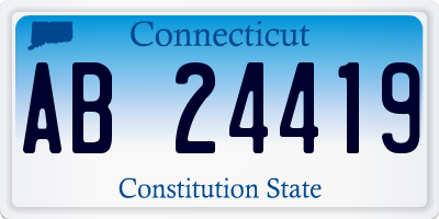 CT license plate AB24419