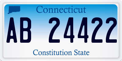 CT license plate AB24422