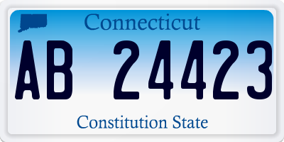 CT license plate AB24423
