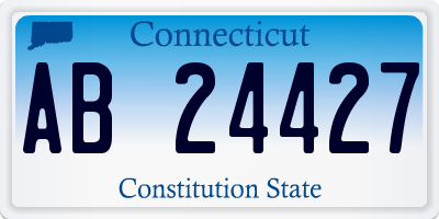 CT license plate AB24427