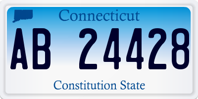 CT license plate AB24428