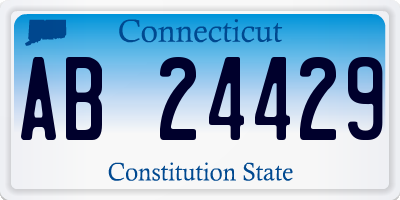 CT license plate AB24429