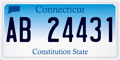 CT license plate AB24431