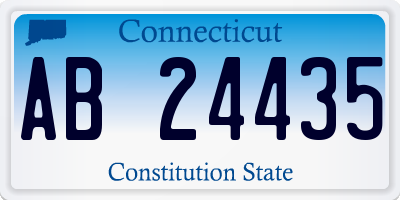 CT license plate AB24435