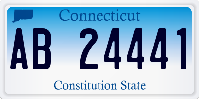 CT license plate AB24441