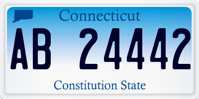 CT license plate AB24442