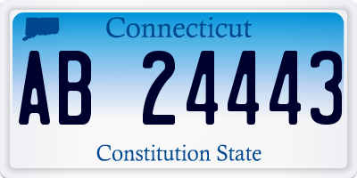 CT license plate AB24443