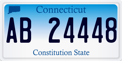 CT license plate AB24448