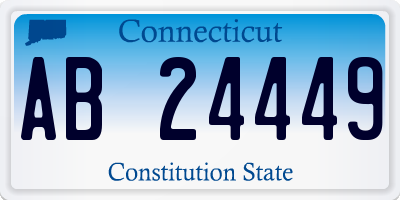 CT license plate AB24449