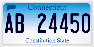 CT license plate AB24450