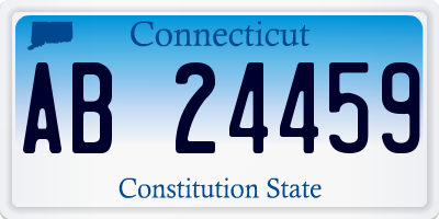 CT license plate AB24459