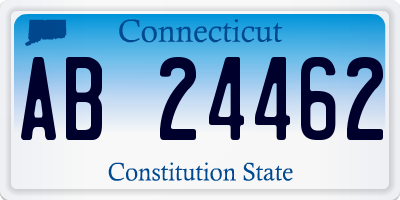 CT license plate AB24462