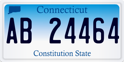 CT license plate AB24464
