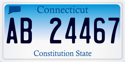 CT license plate AB24467
