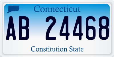 CT license plate AB24468