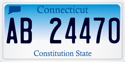CT license plate AB24470